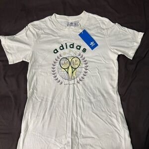 Adidas Cream Tee with Logo